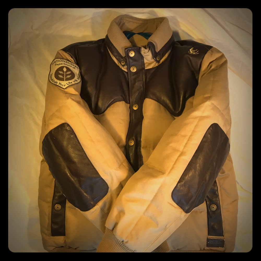Canvas and Leather Bomber Jacket by Sabit